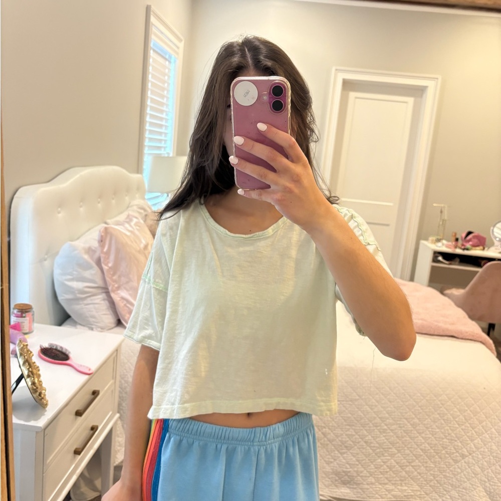 Casual White Cropped T-Shirt